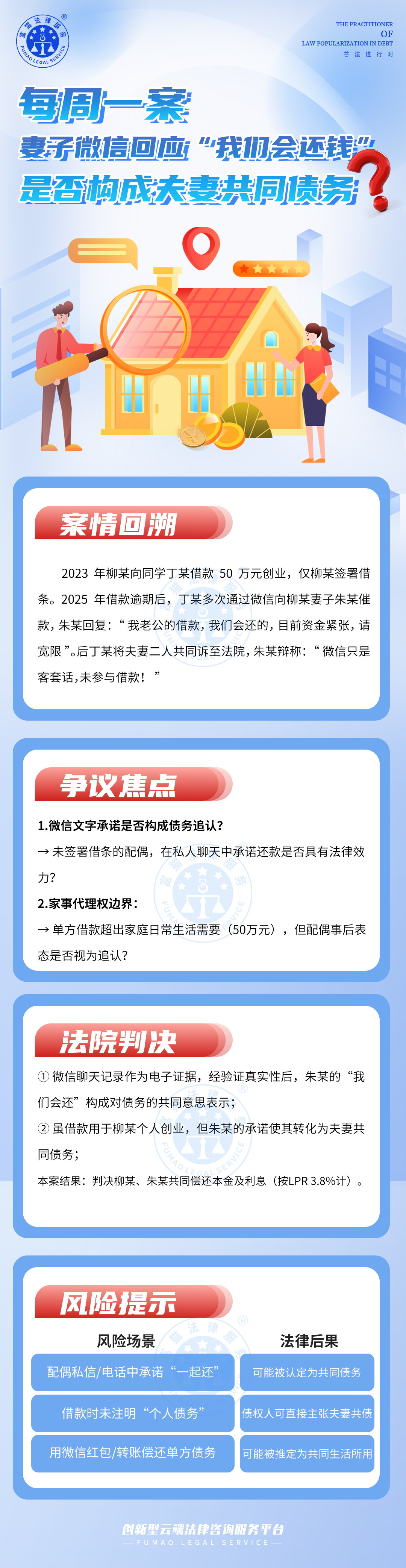 富貓法務：妻子微信回應“我們會還錢”，是否構成夫妻共同債務？